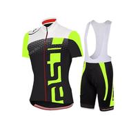 louizumify Cycling Jersey Men's Short Sleeve Suit 3D Padded,3 Pockets,Reflective,Quick Dry,Breathable