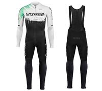 louizumify Men's Cycling Long Sleeve Jacket Suit with 3 Pockets Stretch Breathable Fabric Moisture Wicking