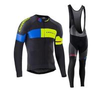 louizumify Men's Cycling Long Sleeve Jacket Suit with 3 Pockets Stretch Breathable Fabric Moisture Wicking