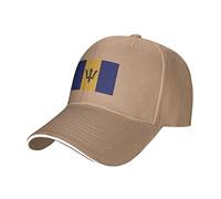 LOUJIN Adjustable Baseball Cap Flag of Barbados Breathable Peaked Cap for Men Women Sun Hat Unisex for Daily Sports Travel Natural
