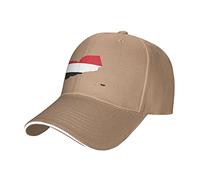 LOUJIN Adjustable Baseball Cap Yemen Terrain Map Breathable Peaked Cap for Men Women Sun Hat Unisex for Daily Sports Travel Natural