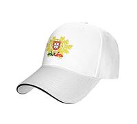 LOUJIN Adjustable Coat of Arms of Portugal Baseball Cap for Men Women Breathable Sports Hat Sun Hat Unisex White