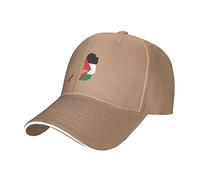 LOUJIN Adjustable Palestine Terrain Map Baseball Cap for Men Women Breathable Sports Hat Sun Hat Unisex Natural