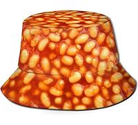 LOUJIN Baked Beans Unisex Bucket Hat Summer Travel Beach Sun Hats Outdoor Cap