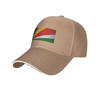 LOUJIN Baseball Cap Adjustable Flag of Seychelles Peaked Cap Casual Breathable Sports Cap Sun Hat Unisex for Men Women Natural