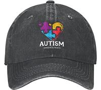 LOUJIN Baseball Cap Autism Awareness Hat Cap Autism Awareness Cap for Men Baseball Hat Sports Hat Black