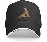 LOUJIN Baseball Cap German Shepherd Hat German Shepherd Cap Men Dad Hats Adjustable Sports Caps Black