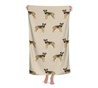 LOUJIN Bath Blanket Border Terrier Dog Tan Soft Bath Towel Highly Absorbent Towels Beach Towel 80X130CM