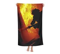 LOUJIN Beach Towel for Adults Firefighter Fireman Highly Absorbent Microfiber Blanket Soft Bath Towels 80X130CM