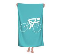 LOUJIN Beach Towel Man Racing On Bike Highly Absorbent Microfiber Blanket Soft Oversized Bath Towels 80X130CM