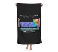 LOUJIN Beach Towel Periodic Table Highly Absorbent Microfiber Blanket Soft Bath Towels 80X130CM