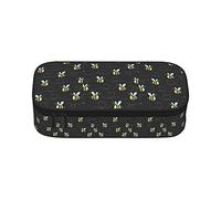 LOUJIN Bumble Bees Print Pencil Case Large Capacity Pencil Bag, Portable Pencil Pouch for Boys Girls Adults and Office