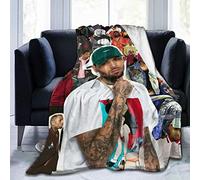 LOUJIN Chris Brown Blanket Flannel Blanket Fleece Throw Warm Plush Microfiber Blanket All Season Warm Be
