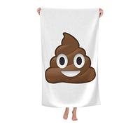 LOUJIN Cute Poop Bath Towels Microfiber Absorbent Bath Towel Super Soft Skin Friendly Beach Towel for Bathroom Swimming Travel 130x80cm