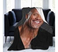 LOUJIN Dwayne Johnson Flannel Fleece Throw Blanket Queen Size All Season Super Soft Cozy Blanket for Bed Or Couch 125CM X 100CM