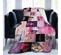 LOUJIN Flannel Blanket Ariana Cat Girl Grande Bedding Fleece Blanket Soft Thow Blankets Air Conditioning Blanket For 150CM X 125CM