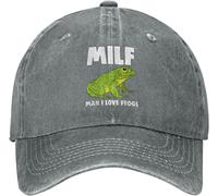 LOUJIN Funny Frogs Caps Milfs Man I Love Frogs Hat for Women Vintage Womens Hats