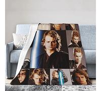 LOUJIN Hayden Actor Christensen Blanket, Ultra Soft Lightweight Flannel Fleece Throw Blankets Warm Air Conditioning Blanket For Couch Sofa Bedch-Black