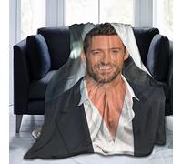LOUJIN Hugh Actor Jackman Throw Blanket Ultra Soft Flannel Fleece Lightweight Throw Blankets Warm Air Conditioning Blanket for Couch Sofa Bed 50x40 Inch