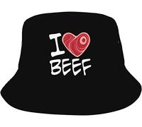 LOUJIN I Love Beef Bucket Hat Outdoor Leisure Shade Sun Protection Bucket Cap Unisex