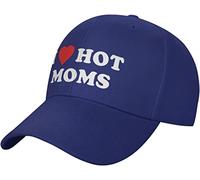 LOUJIN I Love Hot Moms Baseball Cap Men Women - Classic Dad Hat Adjustable Plain Hat