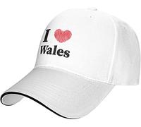 LOUJIN I Love Wales Baseball Cap for Men Women Outdoor Sports Duck Tongue Hat Adjustable Casquette