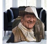 LOUJIN John Actor Wayne Blanket, Ultra Soft Lightweight Flannel Fleece Throw Blankets Warm Air Conditioning Blanket For Couch Sofa Bedch-Black