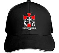 LOUJIN Knights Templar 1119 Crusader Deus Hat Baseball Cap Duck Tongue Cap Outdoor Cap Fashion Black