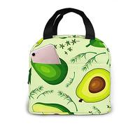 LOUJIN Lunch Bag Avocado Tote Bag Lunch Boxes Reusable Insulated Cooler Bag Water-Resistant Thermal Meal Bag Snack Bag
