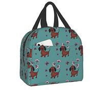 LOUJIN Lunch Bag Sausage Dog Tote Bag Lunch Boxes Reusable Insulated Cooler Bag Water-Resistant Thermal Meal Bag Snack Bag