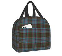 LOUJIN Lunch Bag Scottish Clan Anderson Tartan Tote Bag Lunch Boxes Reusable Insulated Cooler Bag Water-Resistant Thermal Meal Bag Snack Bag