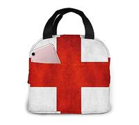 LOUJIN Lunch Bag St. George's Cross England Flag Tote Bag Lunch Boxes Reusable Insulated Cooler Bag Water-Resistant Thermal Meal Bag Snack Bag