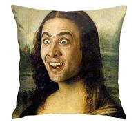 LOUJIN Nicolas Cage Car Pattern Pillow Cover, 45cm x 45cm, Living Room Decorative Use, 1 Count