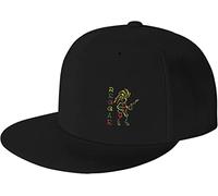 LOUJIN Reggae Unisex Snapback Hats, Adjustable Hip Hop Plain Dad Baseball Cap, Flat Brim Bill for Men Women