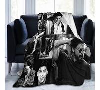 LOUJIN Shah Rukh Khan Collage Ultra Soft Micro Flannel Throw Blankets Warm Comfortable Versatile Blanket for Sofa and Travel 125x100cm