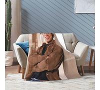 LOUJIN Throw Blanket Jared Actor Padalecki Ultra Soft Flannel Fleece Lightweight Blankets Warm Air Conditioning Blanket for Couch Sofa Bed 50x40 Inch