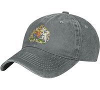 LOUJIN UK England Royal Coat of Arms United Kingdom Denim Baseball Cap Hat Adjustable Cowboy Hat
