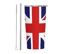 LOUJIN Union Jack 20 Oz Vacuum Travel Mug Water Bottles Stainless Steel Tumbler Coffee Cup