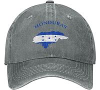 LOUJIN Unisex Adjustable Baseball Cap with Honduras Map Flag Pattern, Low-Profile Design Snapback Sun Hats