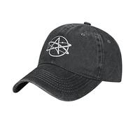 LOUJIN Unisex Baseball Cap Adjustable Atheist Symbol Cowboy Hat Outdoor Casual Cap Breathable Sun Hat for Men Women Black