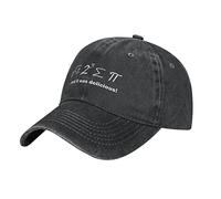 LOUJIN Unisex Baseball Cap Adjustable I Ate Sum Pi Cowboy Hat Outdoor Casual Cap Breathable Sun Hat for Men Women Black