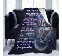 LOUJIN Weighted Blanket Flannel Blanket-to My Daughter Wolf from Mom Blanket Super Soft Skin Friendly Blanket Comfortable Warm for Couch Bed 150x125cm