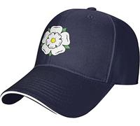 LOUJIN Yorkshire Rose Sandwich Hat Outdoor Leisure Adjustable Baseball Hip Hop Cap Unisex Black