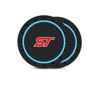 Loujyou 2 Pcs Silicone Car Coasters Cup Holder Insert Coaster for Ford ST Racing Performance Focus Car Interior Accessories,B