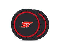 Loujyou 2 Pcs Silicone Car Coasters Cup Holder Insert Coaster for Ford ST Racing Performance Focus Car Interior Accessories,D
