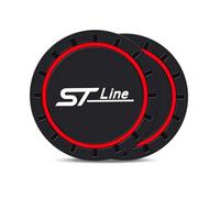 Loujyou 2 Pcs Silicone Car Coasters Cup Holder Insert Coaster for Ford ST STLine MK3 MK4 Focus Kuga Car Interior Accessories,D