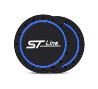 Loujyou 2 Pcs Silicone Car Coasters Cup Holder Insert Coaster for Ford ST STLine MK3 MK4 Focus Kuga Car Interior Accessories,B