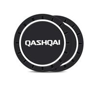 Loujyou 2 Pcs Silicone Car Coasters Cup Holder Insert Coaster for Nissan Qashqai Car Interior Accessories,C