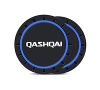 Loujyou 2 Pcs Silicone Car Coasters Cup Holder Insert Coaster for Nissan Qashqai Car Interior Accessories,B