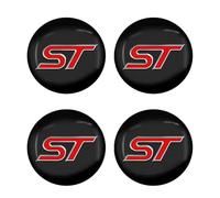 Loujyou 4 Pcs Car Hub Centre Stickers Decals for Ford ST LINE stline Focus 56mm Exterior Accessories,A